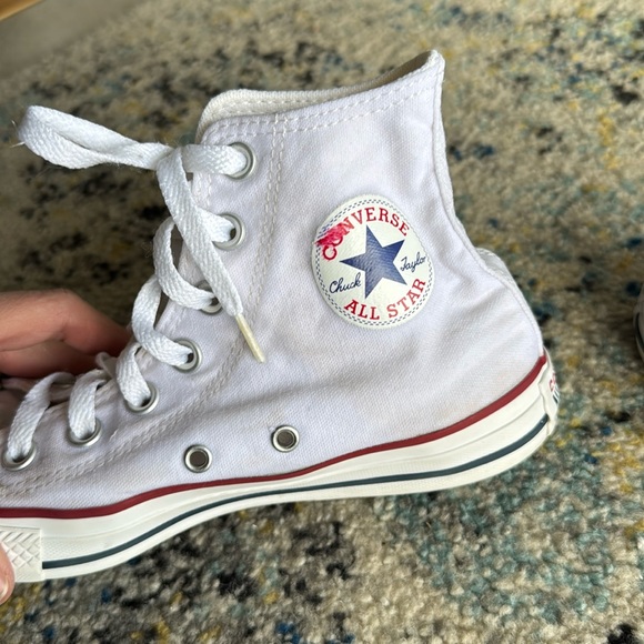 Converse White High-Top Sneakers - Picture 4 of 9